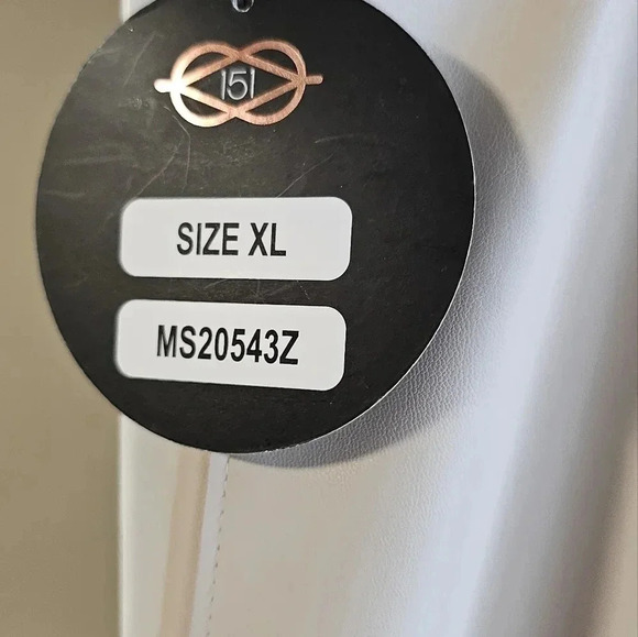 ONE 5 ONE Leather Ivory Skirt A line Stitched size XL - Picture 11 of 13